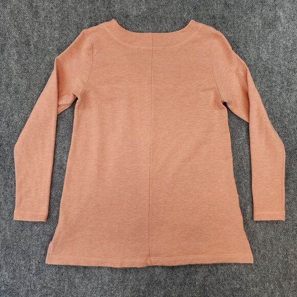 Soft Surroundings Sweater Womens Small Orange Heathered Coral Delia Pullover Top - Picture 3 of 14